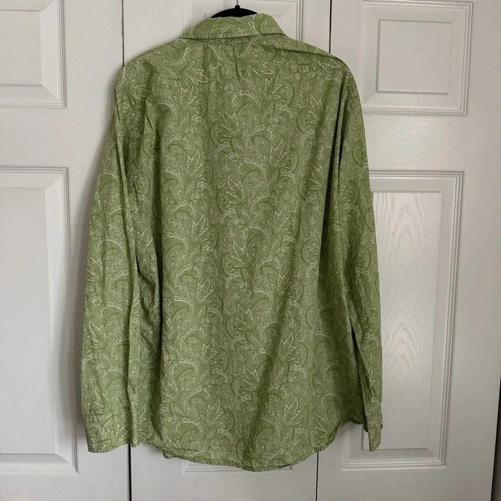 Banana Republic Shirt Mens L Paisley Long Sleeve Button Down Retro 60s 70s Boho